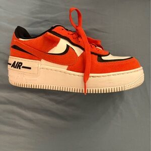 Air force 1 shadow white and orange-red